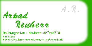 arpad neuherr business card